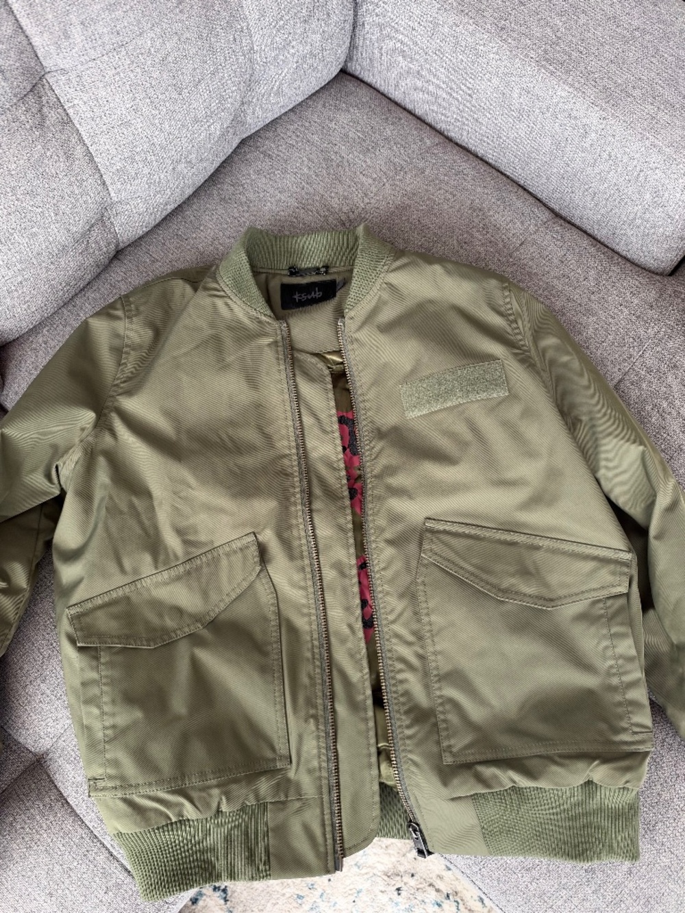 Ksubi Khaki Bomber Jacket